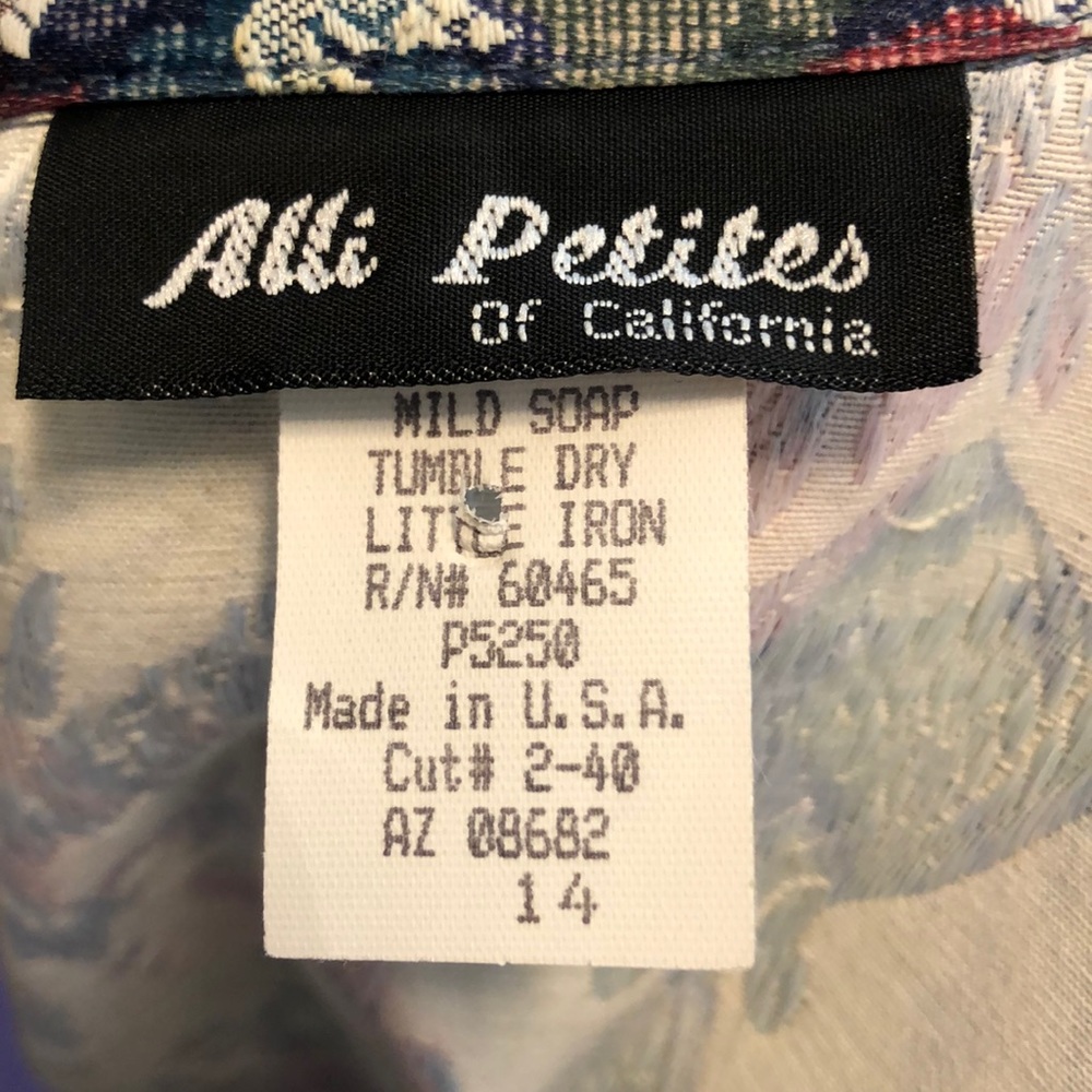 Vintage 80s/90s Single Button Brocade Blazer - Picture 5 of 6